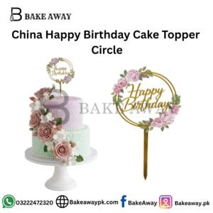 China Happy Birthday Cake Topper Circle