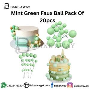 Mint Green Faux Ball Pack Of 20pcs