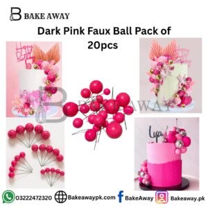 Dark Pink Faux Ball Pack of 20pcs