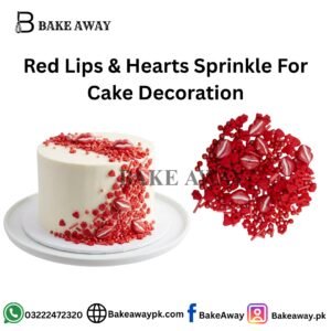 Red Lips & Hearts Sprinkle For Cake Decoration
