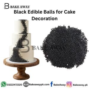 Black Edible Balls for Cake Decoration