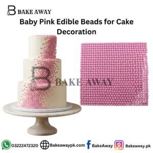 Baby Pink Edible Beads for Cake Decoration