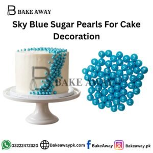Sky Blue Sugar Pearls For Cake Decoration