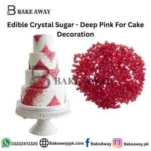 Edible Crystal Sugar - Deep Pink For Cake Decoration