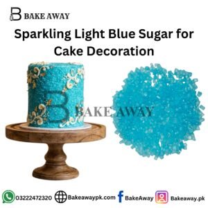 Sparkling Light Blue Sugar for Cake Decoration