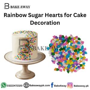 Rainbow Sugar Hearts for Cake Decoration