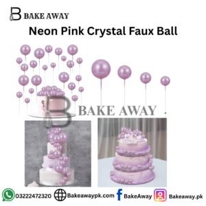 Neon Pink Crystal Faux Ball