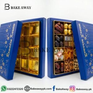 12 Cavity Date Box With Print Blue