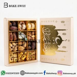 12 Cavity Date Box With Print Cream