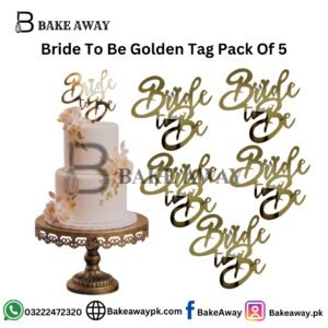 Bride To Be Golden Tag Pack Of 5