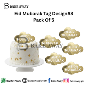 Eid Mubarak Tag Design#3 Pack Of 5