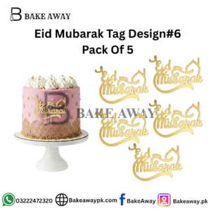 Eid Mubarak Tag Design#6 Pack Of 5