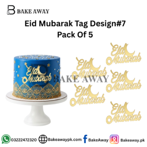 Eid Mubarak Tag Design#7 Pack Of 5