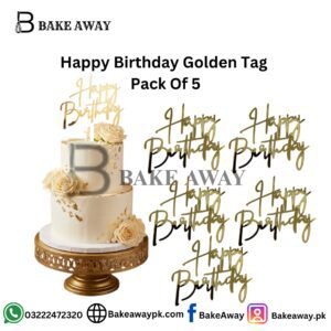 Happy Birthday Golden Tag  Pack Of 5