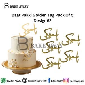 Baat Pakki Golden Tag Pack Of 5 Design#2