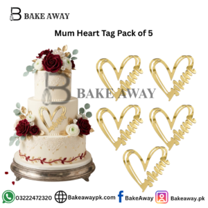 Mum Heart Tag Pack of 5