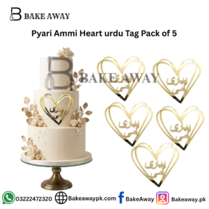 Pyari Ammi Heart urdu Tag Pack of 5