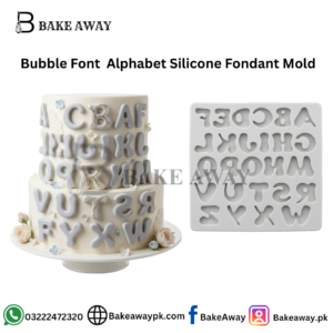 Bubble Font Alphabet Silicone Fondant Mold