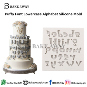 Puffy Font Lowercase Alphabet Silicone Mold