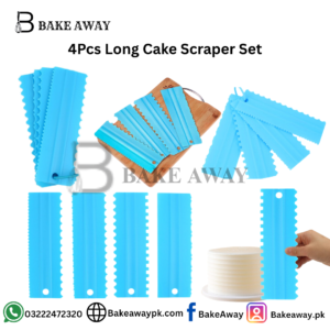 4Pcs Long Cake Scraper Set
