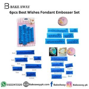 6pcs Best Wishes Fondant Embosser Set