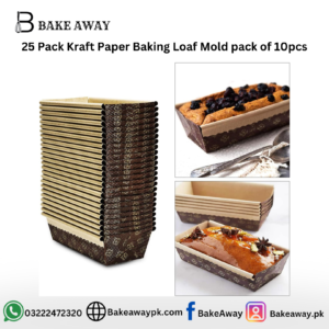 25 Pack Kraft Paper Baking Loaf Mold pack of 10pcs