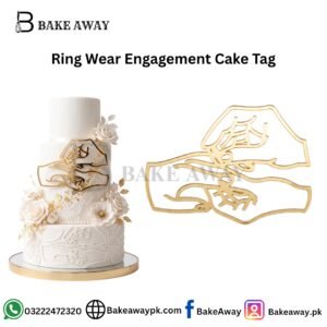Ring Wear Engagement Cake Tag