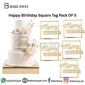 Happy Birthday Square Tag Pack OF 5