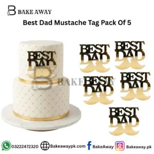 Best Dad Mustache Tag Pack Of 5