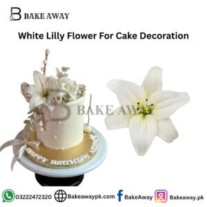 White Lilly Flower For Cake Decoration