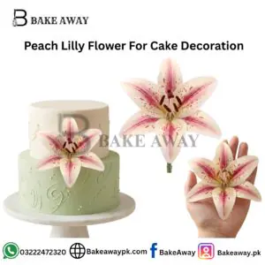 Peach Lilly Flower For Cake Decoration