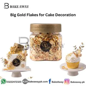 Big Gold Flakes for Cake Decoration