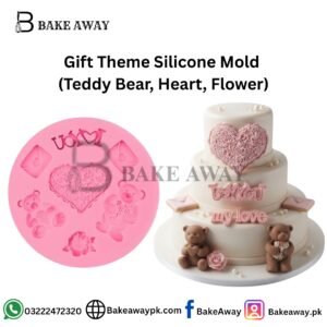 Gift Theme Silicone Mold (Teddy Bear, Heart, Flower)