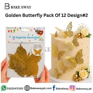 Golden Butterfly Pack Of 12 Design#2