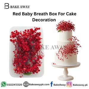 Red Baby Breath Box For Cake Decoration