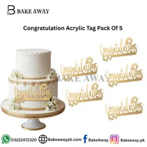 Congratulation Acrylic Tag Pack Of 5
