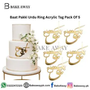 Baat Pakki Urdu Ring Acrylic Tag Pack Of 5