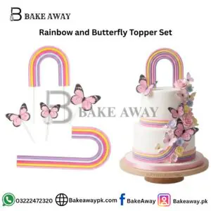 Rainbow and Butterfly Topper Set